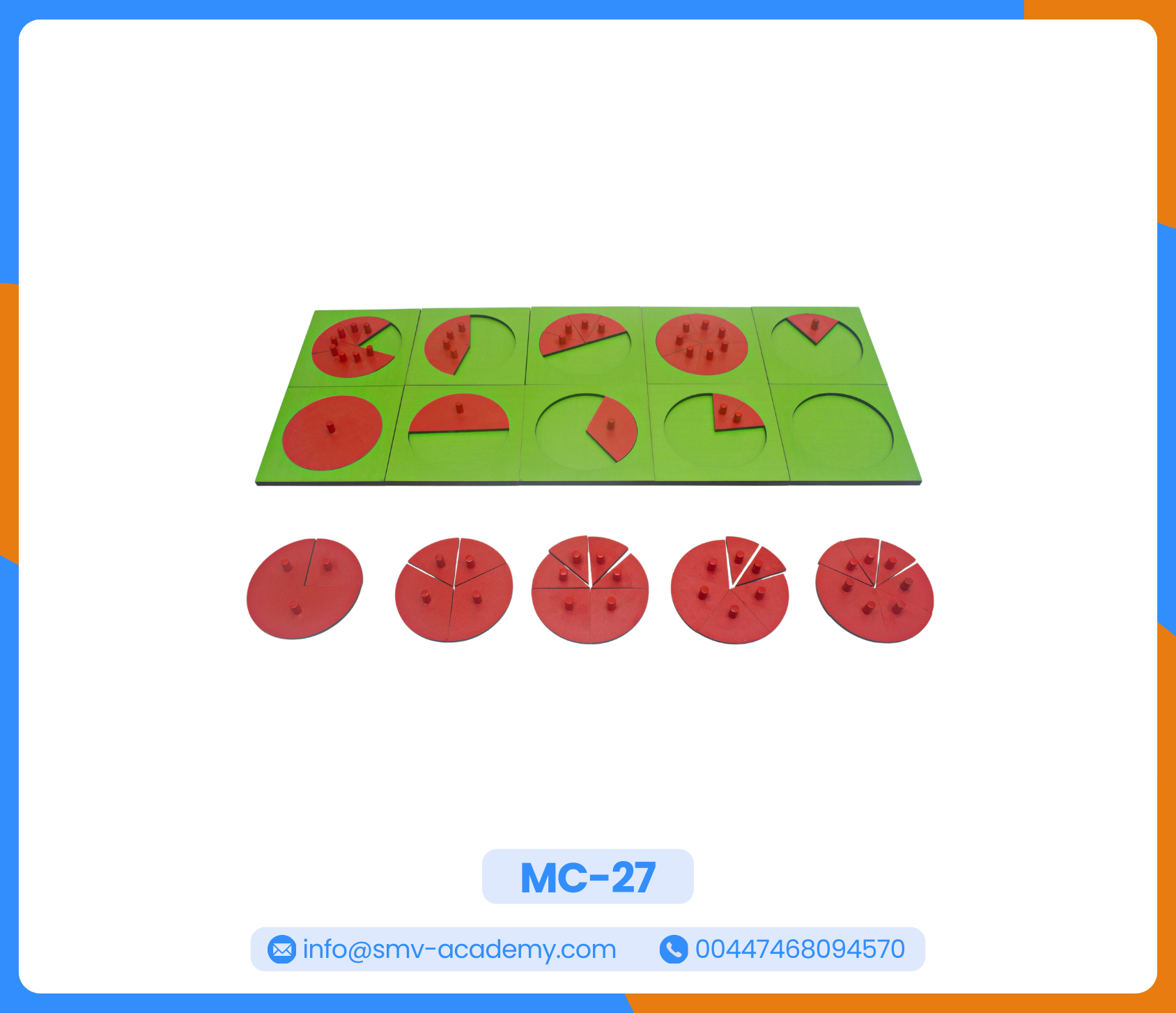 كسور الدائرة - Wooden Circle Fractions